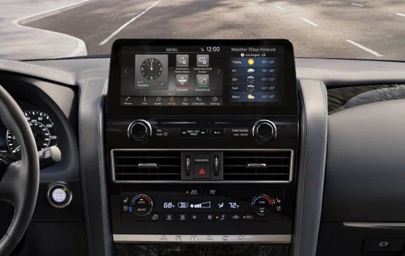 2023 Nissan Armada touchscreen and front console | Alan Webb Nissan in Vancouver WA