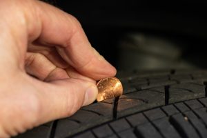 Using,A,Penny,To,Check,Tread,Depth,On,A,Tire | Vancouver, WA