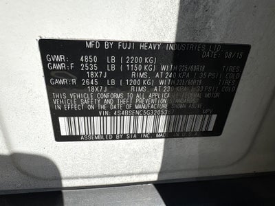 2016 Subaru Outback 3.6R Limited