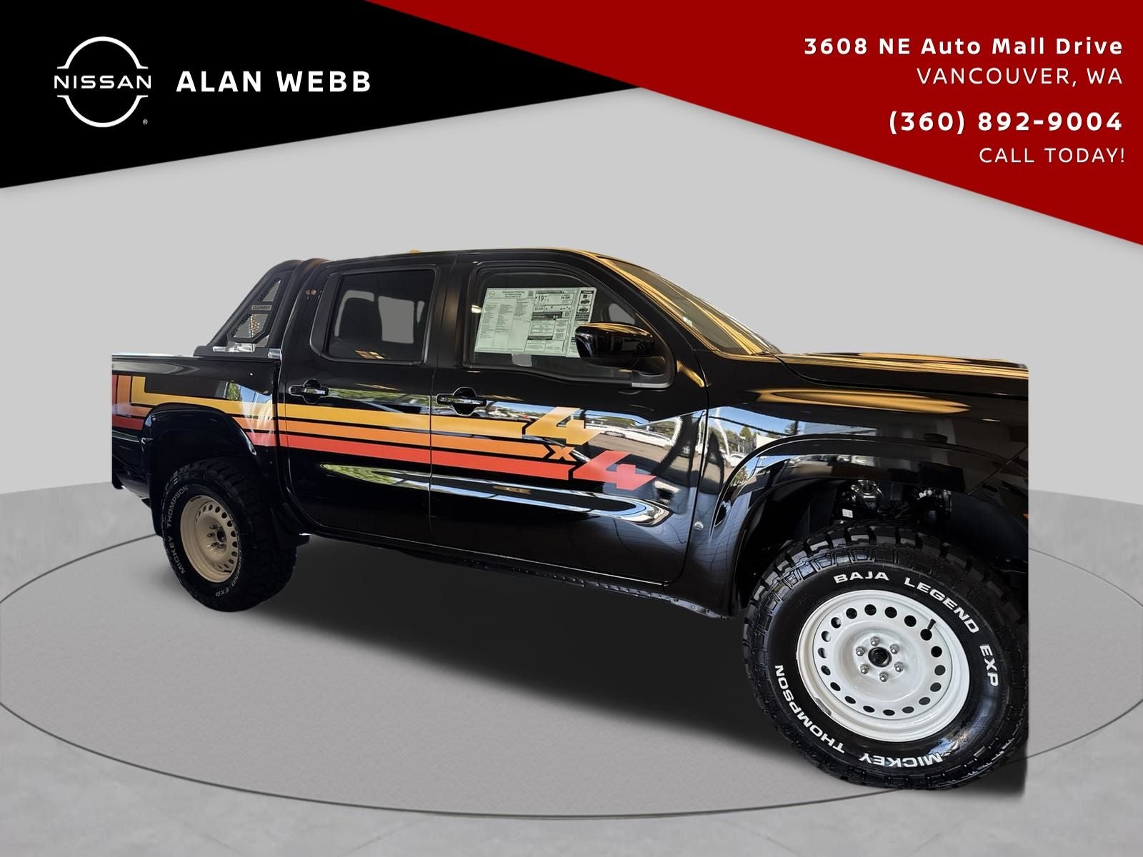 2026 Nissan Frontier SV 2.5 LIFT RETRO WHEELS GRAPHICS RACK KC LIGHTS